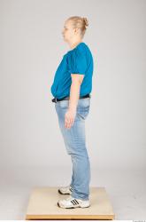 Whole Body Woman White Casual Overweight Studio photo references